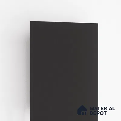 Black Solid Colors Look PU 7718 8 ft x 4 ft PU Finish Decorative Laminate - 1.5 mm | Suitable for Living Room, Kitchen, Office