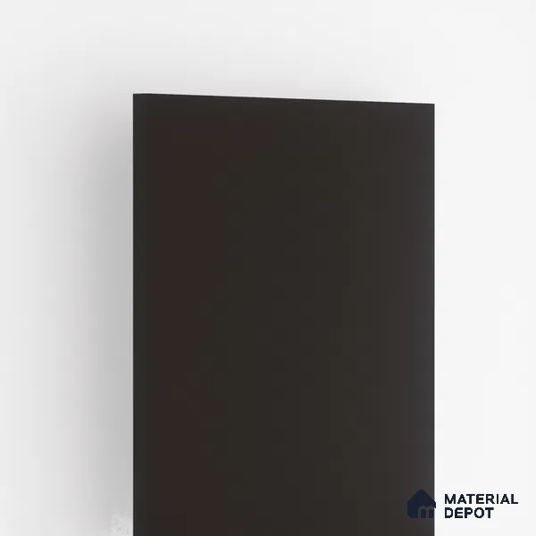 190 HG Black 8 ft x 4 ft High Gloss Plain Color Finish Laminate - 1 mm | Suitable for Living Room, Kitchen, Office