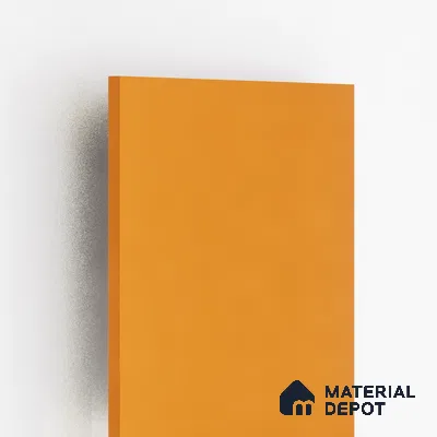 146 SF Fiesta Orange 8 ft x 4 ft Plain Color Suede Finish Laminate - 1 mm | Suitable for Living Room, Kitchen, Office