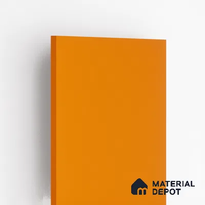 Solid Colors Look LM 01724 Plump Orange 8 ft x 4 ft High Gloss Finish Decorative Laminate - 1 mm | Suitable for Living Room, Kitchen, Office