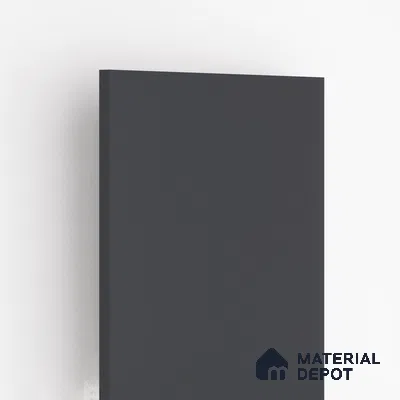 Solid Black Solid Colors Look LM 01904 8 ft x 4 ft Matte Finish Decorative Laminate - 1 mm | Suitable for Living Room, Kitchen, Office