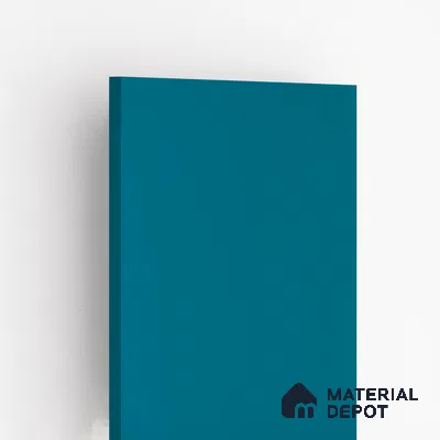 Deep Teal Blue Solid Colors Look LM 01917 8 ft x 4 ft Glossy Finish Decorative Laminate - 1 mm | Suitable for Living Room, Kitchen, Office