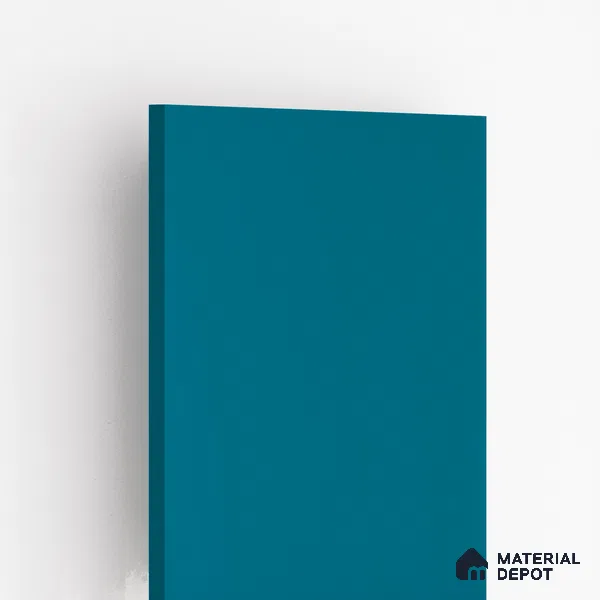 Deep Teal Blue Solid Colors Look LM 01917 8 ft x 4 ft Glossy Finish Decorative Laminate - 1 mm | Suitable for Living Room, Kitchen, Office