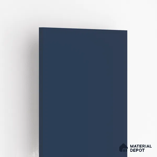 Midnight Blue Solid Colors Look LM 01945 8 ft x 4 ft Glossy Finish Decorative Laminate - 1 mm | Suitable for Living Room, Kitchen, Office