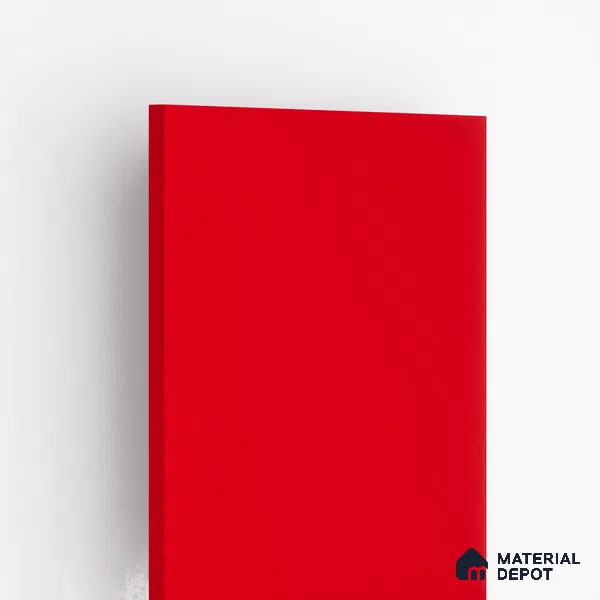 LM 03317 Vivid Red 8 ft x 4 ft Suede Finish Decorative Laminate - 0.8 mm | Suitable for Living Room, Kitchen, Office