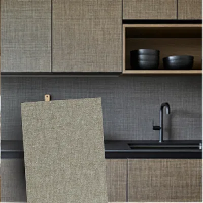 Closeup application image of Fabric Laminates in Kitchen