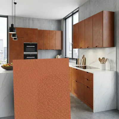 Closeup application image of Leather Laminates in Kitchen