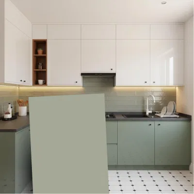 Closeup application image of Solid Colour Laminates in Kitchen