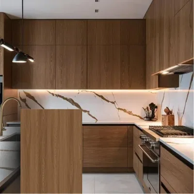 Closeup application image of Wood Laminates in Kitchen