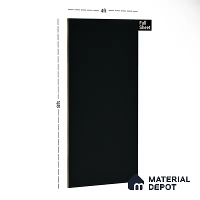 Black Solid Colors Look 3564 RSO 8 ft x 4 ft Super Matte Finish Decorative Laminate - 1 mm | Suitable for Living Room, Kitchen, Office