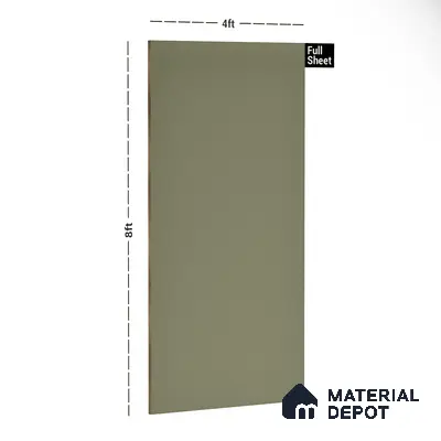 Grey Solid Colors Look 3561 NGL 8 ft x 4 ft High Gloss Finish Decorative Laminate - 1 mm | Suitable for Living Room, Kitchen, Office