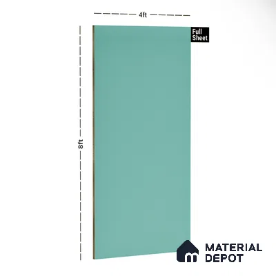 Green Solid Colors Look 3572 NGL 8 ft x 4 ft High Gloss Finish Decorative Laminate - 1 mm | Suitable for Living Room, Kitchen, Office