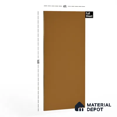 Brown Solid Colors Look 3605 NGL 8 ft x 4 ft High Gloss Finish Decorative Laminate - 1 mm | Suitable for Living Room, Kitchen, Office