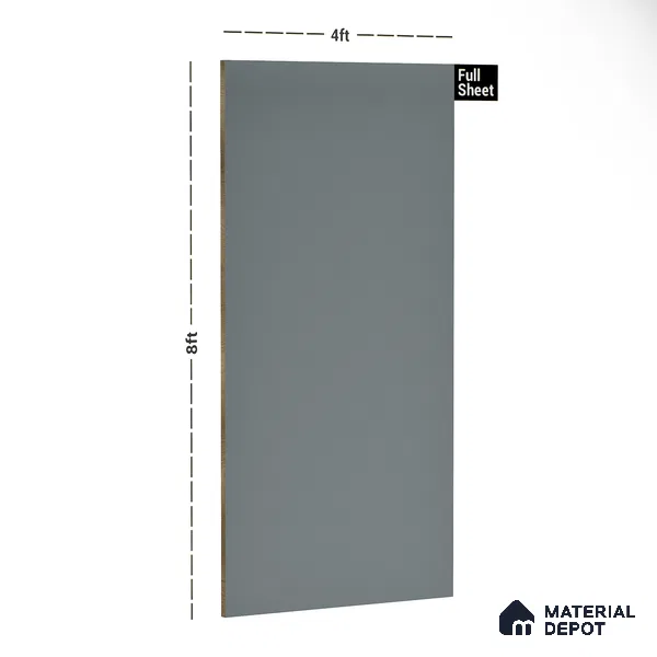 Grey Solid Colors Look 3551 SUD 8 ft x 4 ft Suede Finish Decorative Laminate - 1 mm | Suitable for Living Room, Kitchen, Office