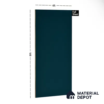 Blue Solid Colors Look 3569 SUD 8 ft x 4 ft Suede Finish Decorative Laminate - 1 mm | Suitable for Living Room, Kitchen, Office