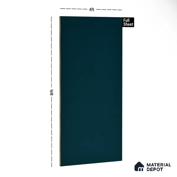 Blue Solid Colors Look 3569 SUD 8 ft x 4 ft Suede Finish Decorative Laminate - 1 mm | Suitable for Living Room, Kitchen, Office
