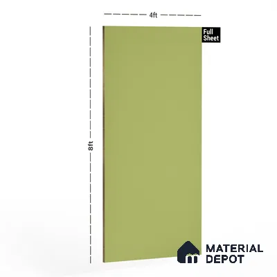 Green Solid Colors Look 3576 SUD 8 ft x 4 ft Suede Finish Decorative Laminate - 1 mm | Suitable for Living Room, Kitchen, Office