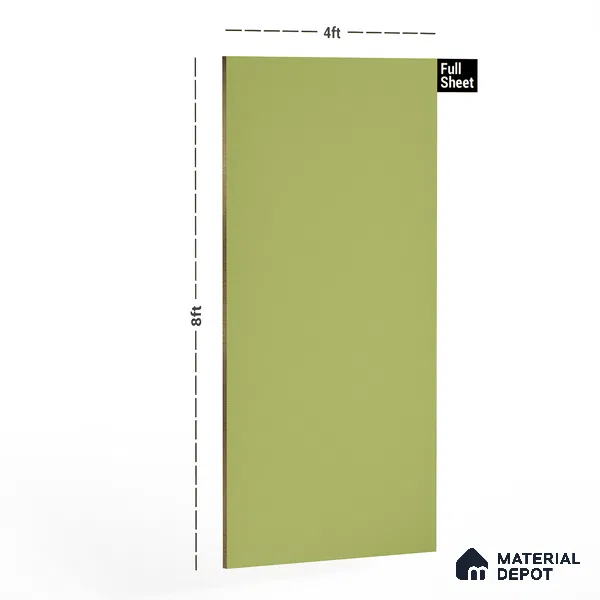 Green Solid Colors Look 3576 SUD 8 ft x 4 ft Suede Finish Decorative Laminate - 1 mm | Suitable for Living Room, Kitchen, Office