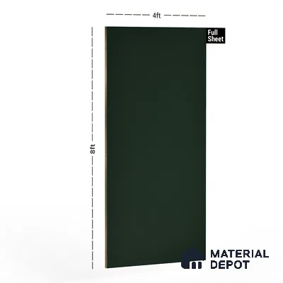 Green Solid Colors Look 3585 SUD 8 ft x 4 ft Suede Finish Decorative Laminate - 1 mm | Suitable for Living Room, Kitchen, Office