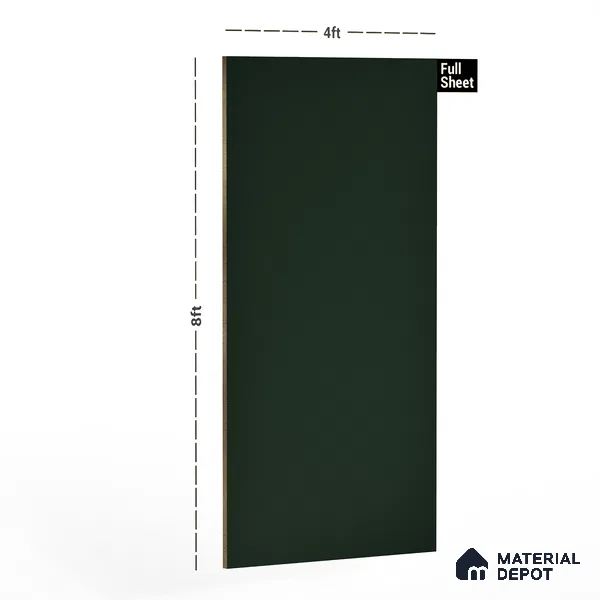 Green Solid Colors Look 3585 SUD 8 ft x 4 ft Suede Finish Decorative Laminate - 1 mm | Suitable for Living Room, Kitchen, Office
