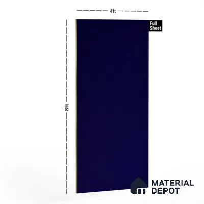 Blue Solid Colors Look 3594 SUD 8 ft x 4 ft Suede Finish Decorative Laminate - 1 mm | Suitable for Living Room, Kitchen, Office