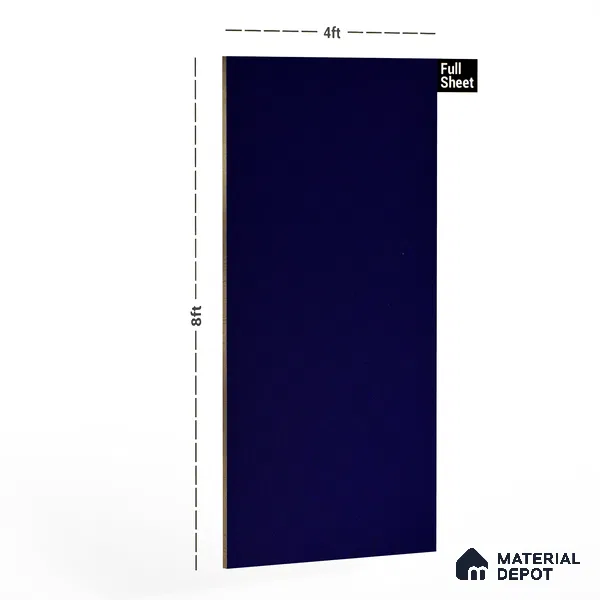 Blue Solid Colors Look 3594 SUD 8 ft x 4 ft Suede Finish Decorative Laminate - 1 mm | Suitable for Living Room, Kitchen, Office