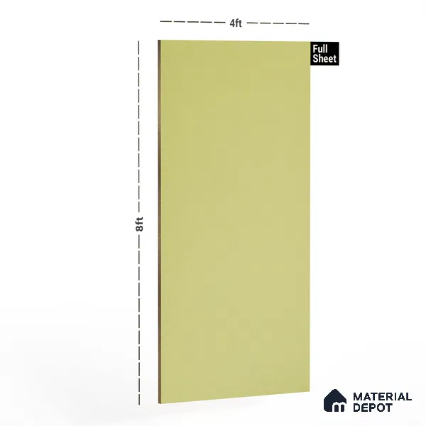 Green Solid Colors Look 3603 SUD 8 ft x 4 ft Suede Finish Decorative Laminate - 1 mm | Suitable for Living Room, Kitchen, Office