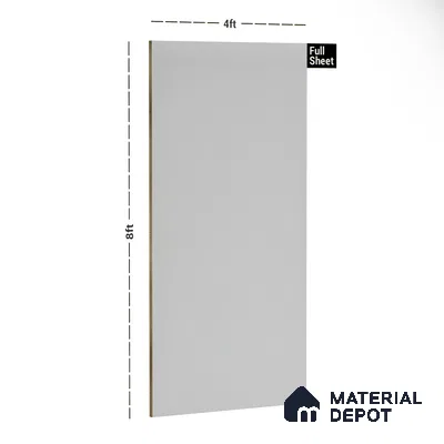 Silver Solid Colors Look 3502 SMR 8 ft x 4 ft High Gloss Finish Decorative Laminate - 1 mm | Suitable for Living Room, Kitchen, Office