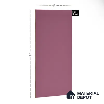 Purple Solid Colors Look 3543 SMR 8 ft x 4 ft High Gloss Finish Decorative Laminate - 1 mm | Suitable for Living Room, Kitchen, Office