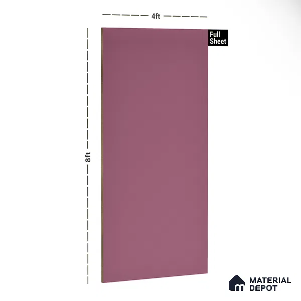 Purple Solid Colors Look 3543 SMR 8 ft x 4 ft High Gloss Finish Decorative Laminate - 1 mm | Suitable for Living Room, Kitchen, Office