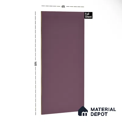 Purple Solid Colors Look 3544 SMR 8 ft x 4 ft High Gloss Finish Decorative Laminate - 1 mm | Suitable for Living Room, Kitchen, Office