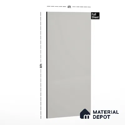 White Solid Colors Look 93504 SUD 8 ft x 4 ft Suede Finish Decorative Laminate - 1.25 mm | Suitable for Living Room, Kitchen, Office