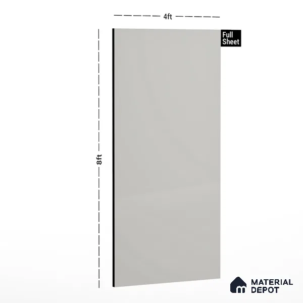 White Solid Colors Look 93504 SUD 8 ft x 4 ft Suede Finish Decorative Laminate - 1.25 mm | Suitable for Living Room, Kitchen, Office