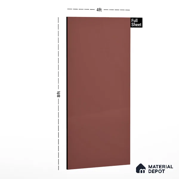 Pink Solid Colors Look Crystal 1178 8 ft x 4 ft High Gloss Finish Decorative Laminate - 1.25 mm | Suitable for Living Room, Kitchen, Office