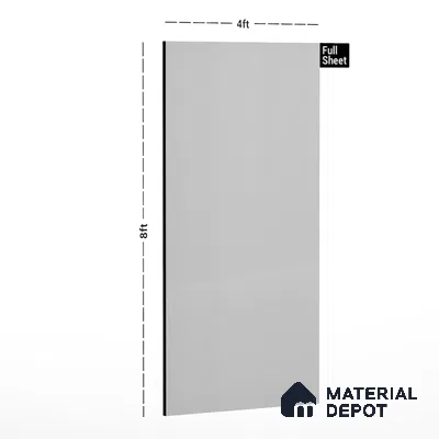 White Textured Solid Look SS Crystal Z+ 1112 8 ft x 4 ft Texture Finish Decorative Laminate - 1.25 mm | Suitable for TV Unit, Wardrobe, Kitchen Cabinets