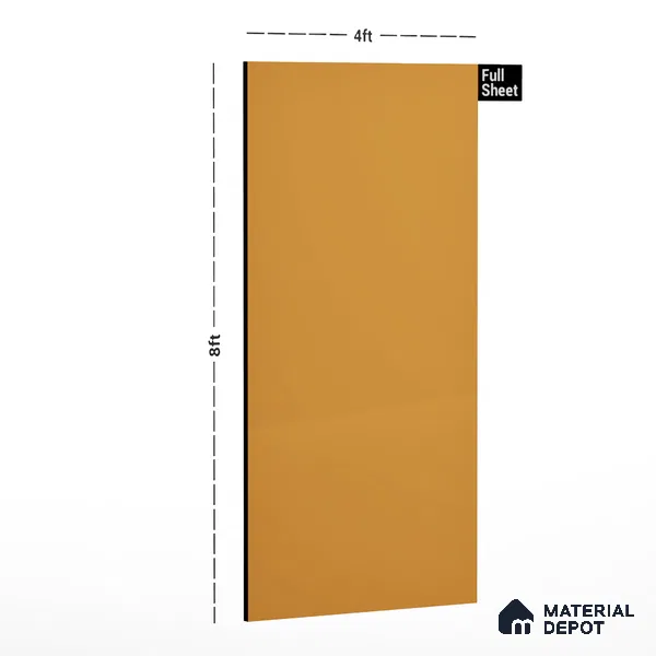 Orange Solid Colors Look CF 150 Barista Chiffon 8 ft x 4 ft Matte Finish Decorative Laminate - 1 mm | Suitable for Living Room, Kitchen, Office