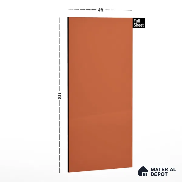 Orange Solid Colors Look CF 234 Carrot Punch Chiffon 8 ft x 4 ft Matte Finish Decorative Laminate - 1 mm | Suitable for Living Room, Kitchen, Office