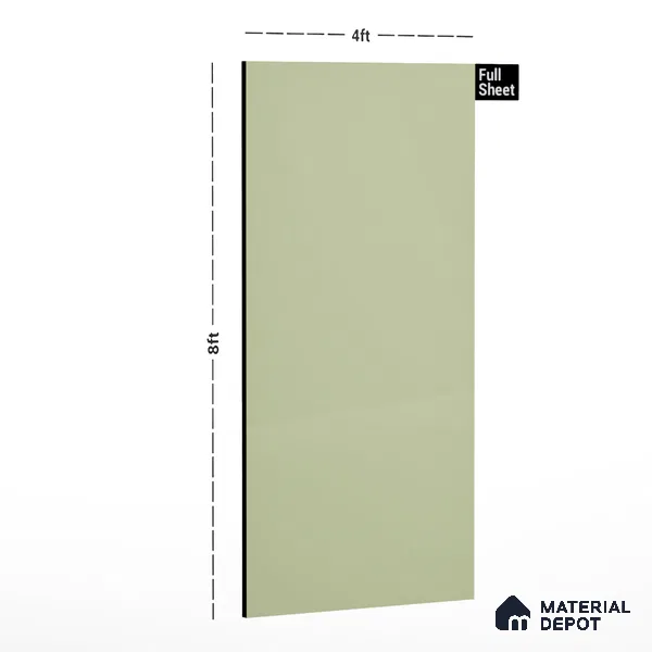 Green Solid Colors Look CF 171 Mint Chiffon 8 ft x 4 ft Matte Finish Decorative Laminate - 1 mm | Suitable for Living Room, Kitchen, Office