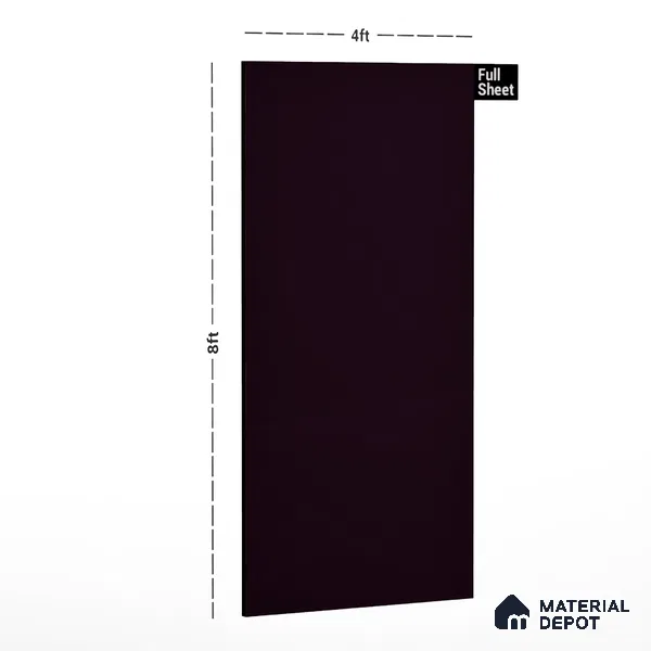 Purple Solid Colors Look CF 236 Wine Chiffon 8 ft x 4 ft Matte Finish Decorative Laminate - 1 mm | Suitable for Living Room, Kitchen, Office