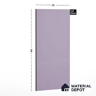 Light Purple Solid Colors Look CF 187 Lilac Chiffon 8 ft x 4 ft Matte Finish Decorative Laminate - 1 mm | Suitable for Living Room, Kitchen, Office