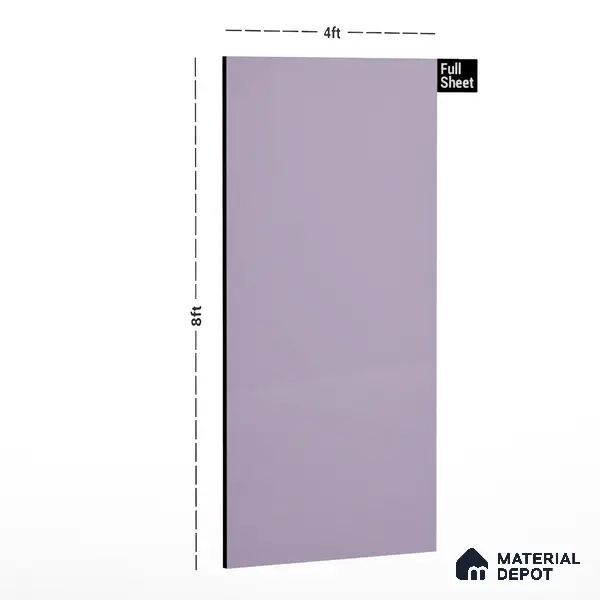 Light Purple Solid Colors Look CF 187 Lilac Chiffon 8 ft x 4 ft Matte Finish Decorative Laminate - 1 mm | Suitable for Living Room, Kitchen, Office