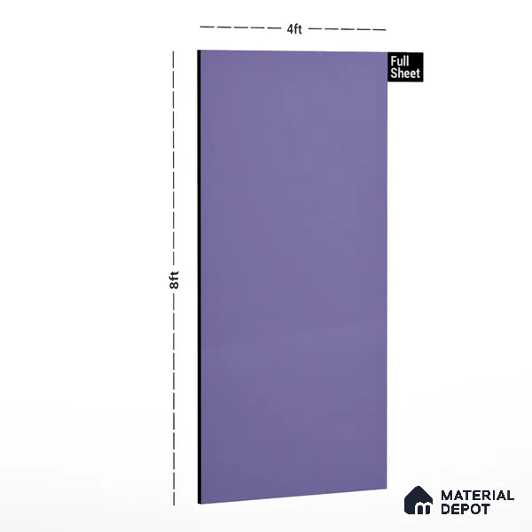 Light Purple Solid Colors Look CF 214 Lavender Chiffon 8 ft x 4 ft Matte Finish Decorative Laminate - 1 mm | Suitable for Living Room, Kitchen, Office