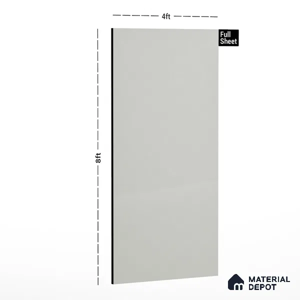 White Solid Colors Look CF 132 Egg White Chiffon 8 ft x 4 ft Matte Finish Decorative Laminate - 1 mm | Suitable for Living Room, Kitchen, Office