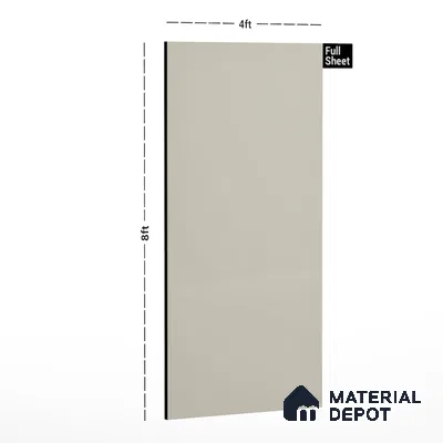 White Solid Colors Look CF 117 Vanila Chiffon 8 ft x 4 ft Matte Finish Decorative Laminate - 1 mm | Suitable for Living Room, Kitchen, Office