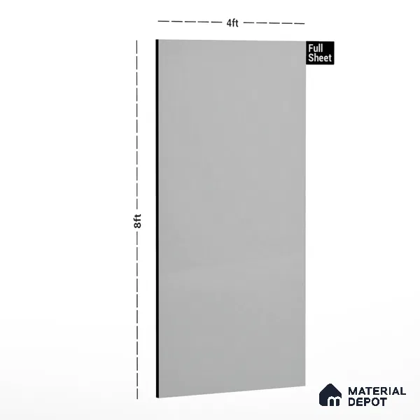 Grey Textured Solid Look CF 053 A Chiffon 8 ft x 4 ft Texture Finish Decorative Laminate - 1 mm | Suitable for TV Unit, Wardrobe, Kitchen Cabinets