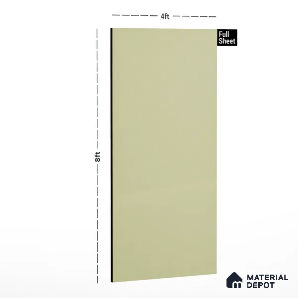 Yellow Solid Colors Look CF 203 Chalk Yellow Chiffon 8 ft x 4 ft Matte Finish Decorative Laminate - 1 mm | Suitable for Living Room, Kitchen, Office