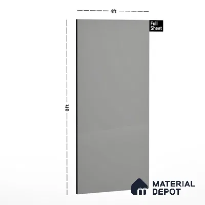 Grey Textured Solid Look CF 053 D Chiffon 8 ft x 4 ft Texture Finish Decorative Laminate - 1 mm | Suitable for TV Unit, Wardrobe, Kitchen Cabinets