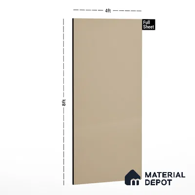 Beige Solid Colors Look CF 138 Mocha Chiffon 8 ft x 4 ft Matte Finish Decorative Laminate - 1 mm | Suitable for Living Room, Kitchen, Office