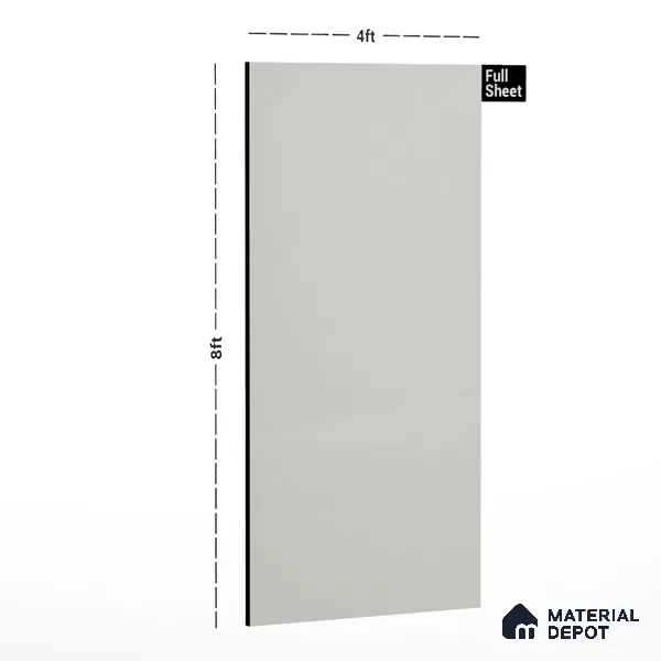 White Solid Colors Look CM 132 Egg White Country Matt 8 ft x 4 ft Matte Finish Decorative Laminate - 1 mm | Suitable for Living Room, Kitchen, Office