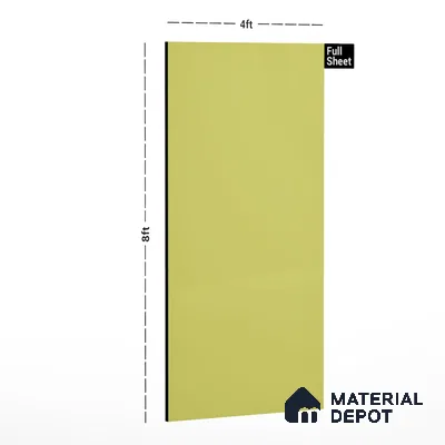 Yellow Textured Solid Look CF 213 Chiffon 8 ft x 4 ft Texture Finish Decorative Laminate - 1 mm | Suitable for TV Unit, Wardrobe, Kitchen Cabinets